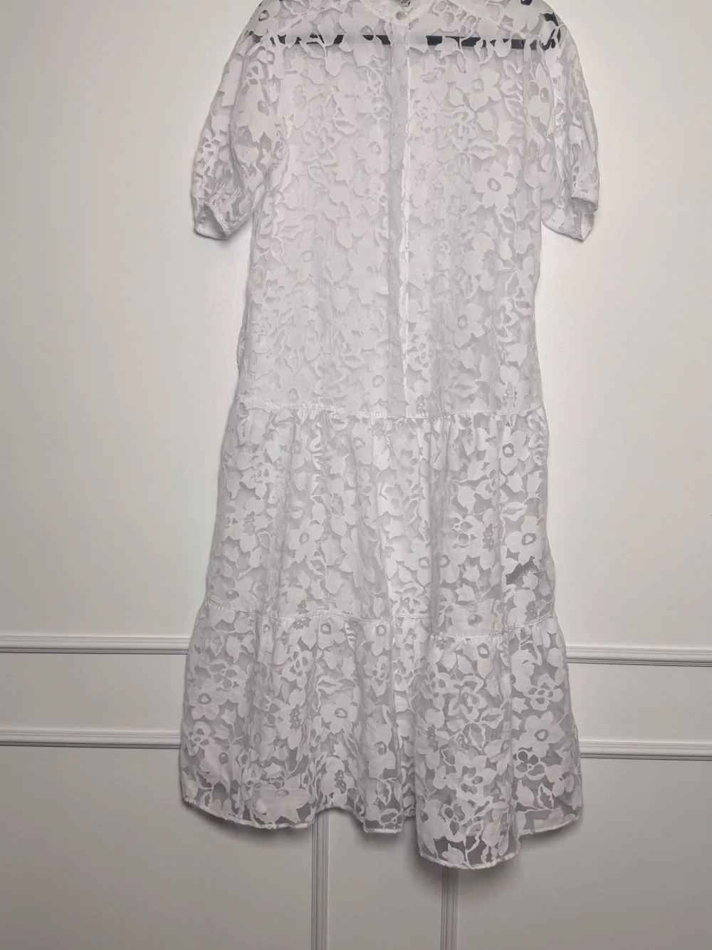 Ted Baker Claarey Floral Motif Tiered Midi Dress Oversized Excellent Condition 0 - Picture 4 of 6